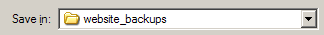 Saving backup in c:\website_backups